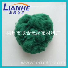 扬州市联合无纺布材料厂-【联合化纤】-供应有色再生涤纶短纤
